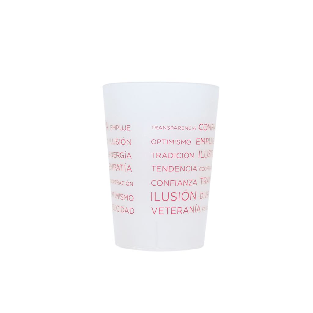 Vaso reutilizable y reciclable